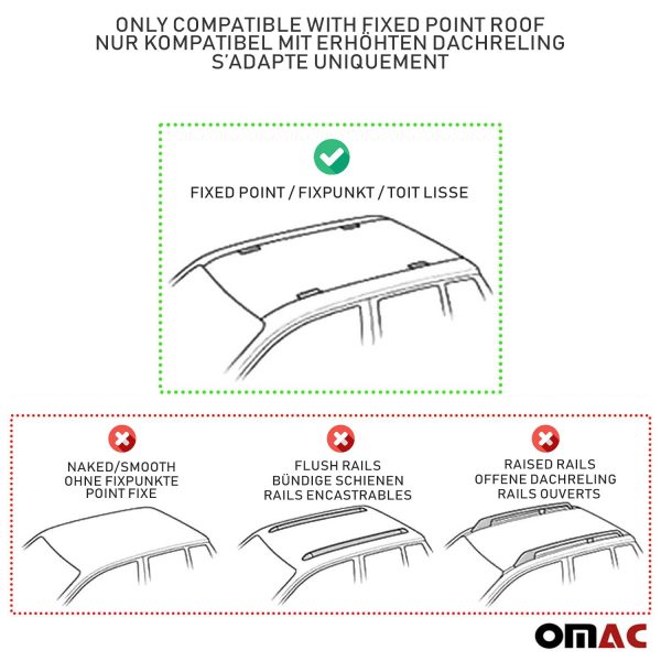 2016-2023 Mercedes Metris Fix Points Roof Racks Cross Bar Black 3 Pcs Cheap - Image 4