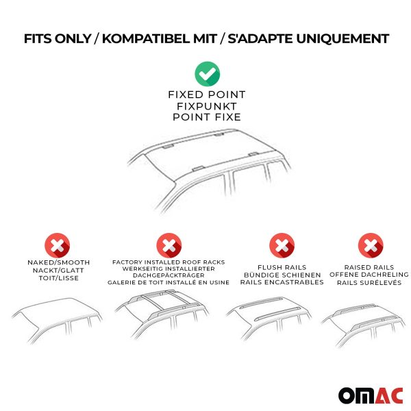 2022-2025 Toyota Corolla Cross Roof Racks Cross Bars Black For Sale - Image 4