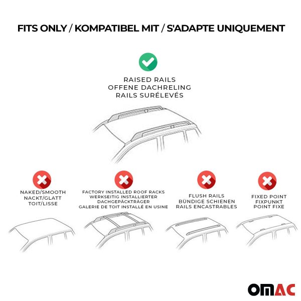 1999-2004 Jeep Grand Cherokee Roof Racks Cross Bars Silver Cheap - Image 4